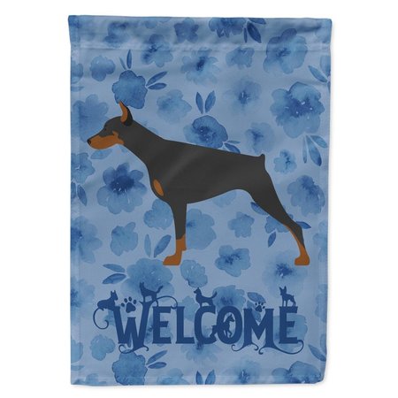 CAROLINES TREASURES 11 x 0.01 x 15 in. Doberman Pinscher Welcome Flag Garden Size CK6187GF